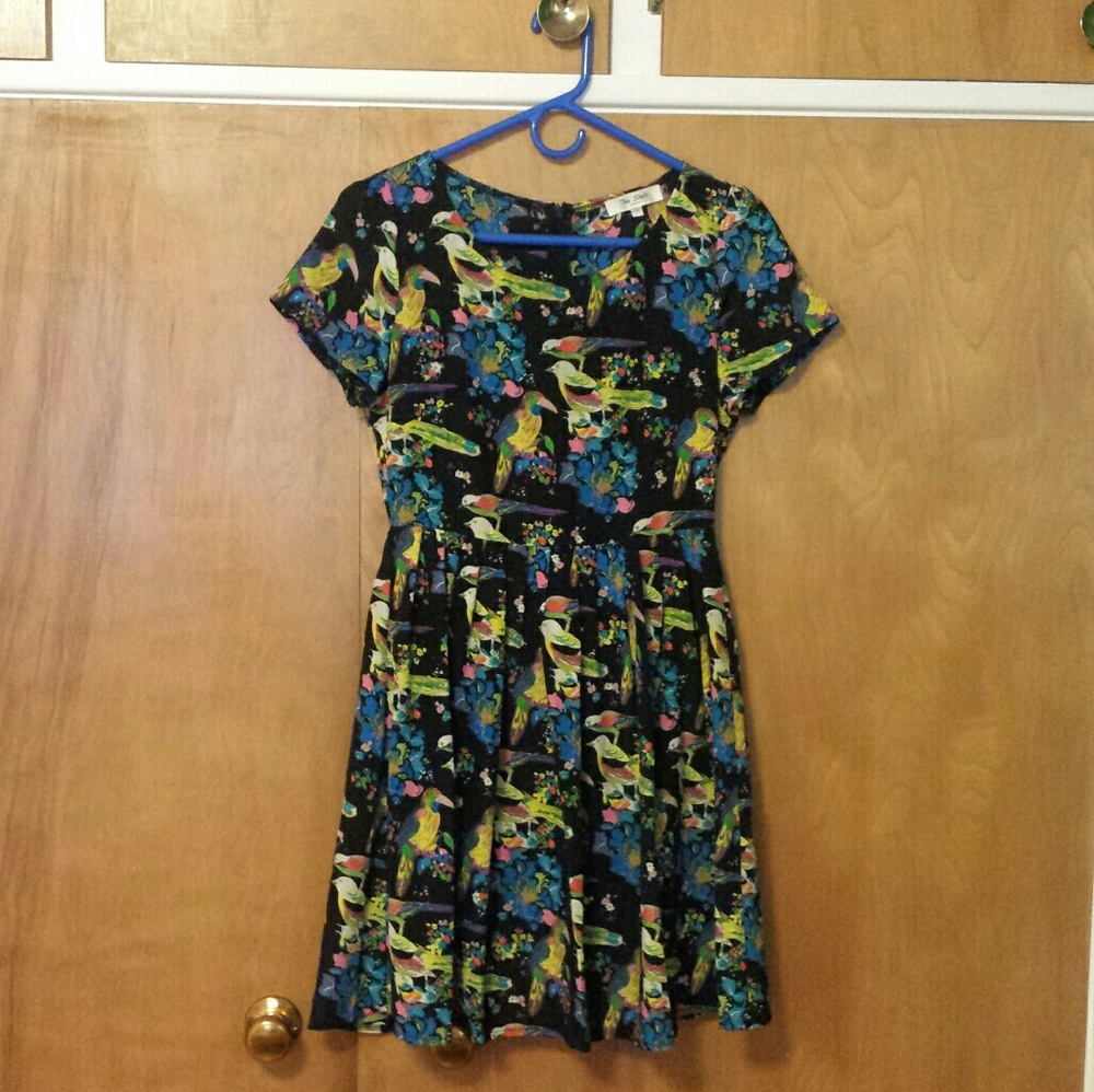 Modcloth Bird Print Dress